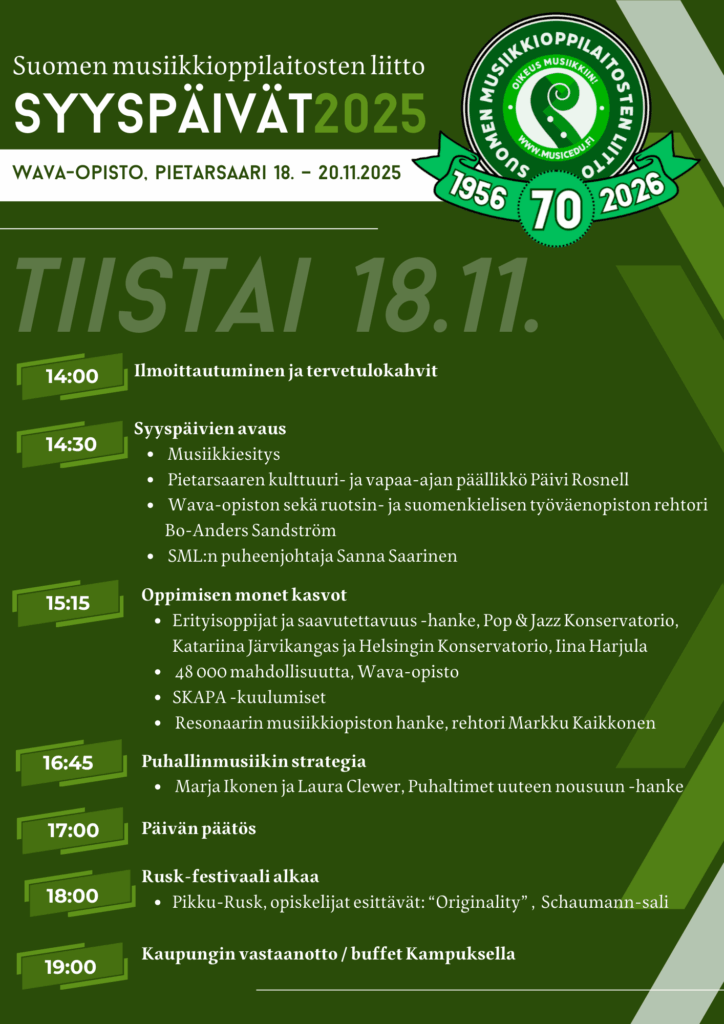 Erilaisilla lukuohjelmilla luettava ohjelma löytyy PDF-tiedostosta.