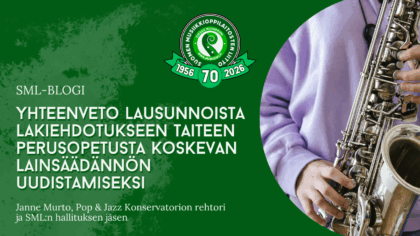 Yhteenveto lausunnoista lakiehdotukseen taiteen perusopetusta koskevan lainsäädännön uudistamiseksi. Janne Murto, rehtori, Pop & Jazz Konservatorio